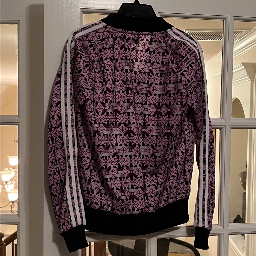Adidas Originals Women’s Printed Track Jacket Magic Berry and Black Size XS - Picture 6 of 9
